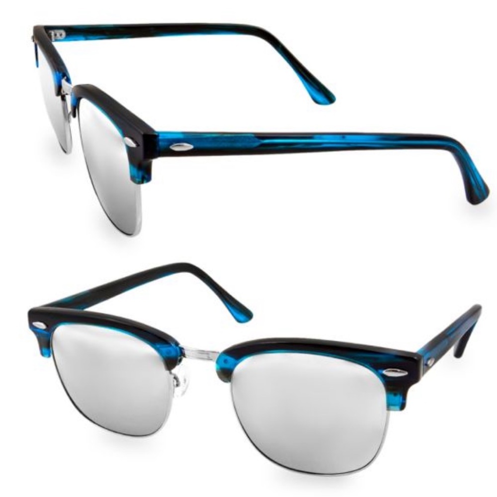 AQS Aquaswiss Milo Clubmaster Unisex sunglasses mirrored Mil0